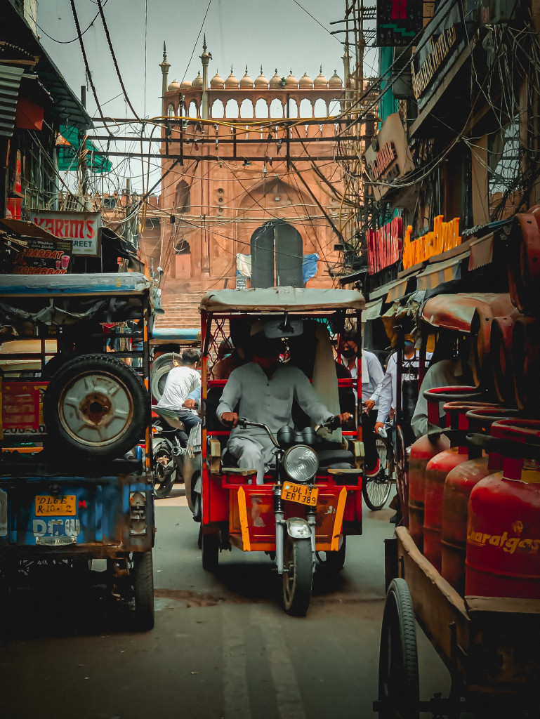 The bustling Chandni Chowk in Delhi