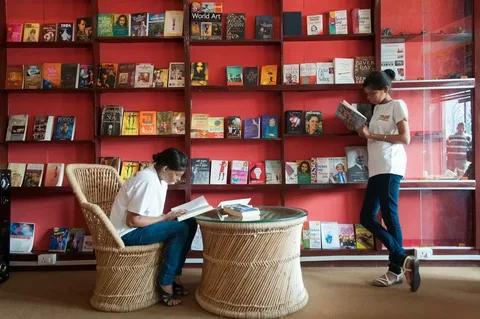 Sheroes Hangout in Agra offers a great book collection