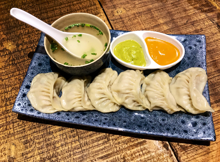 A plate of momos