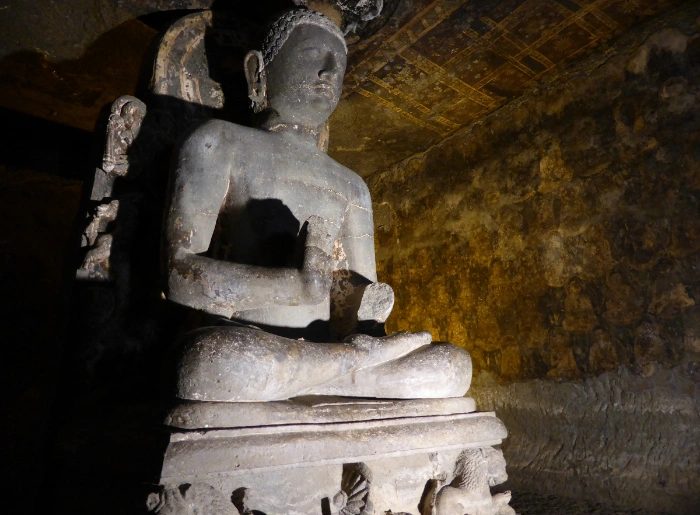 Buddhist statue in Ellora Caves