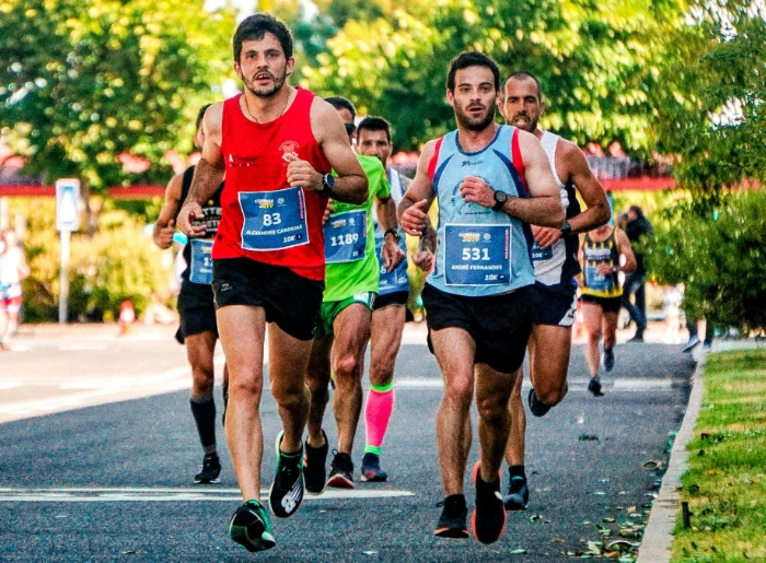 Runners running in a marathon