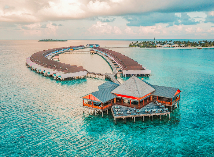 Aerial view of the Maldives