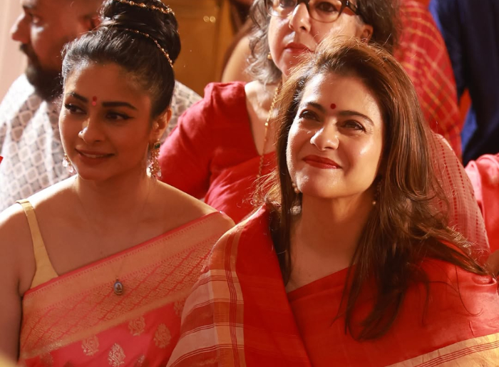 Actress Kajol and her sister