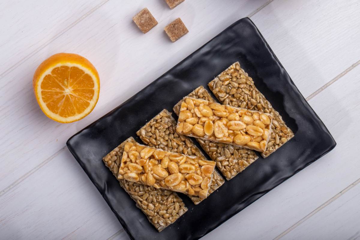 almond chikki with jaggery
