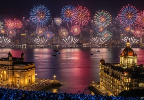 New Year Fireworks In Mumbai